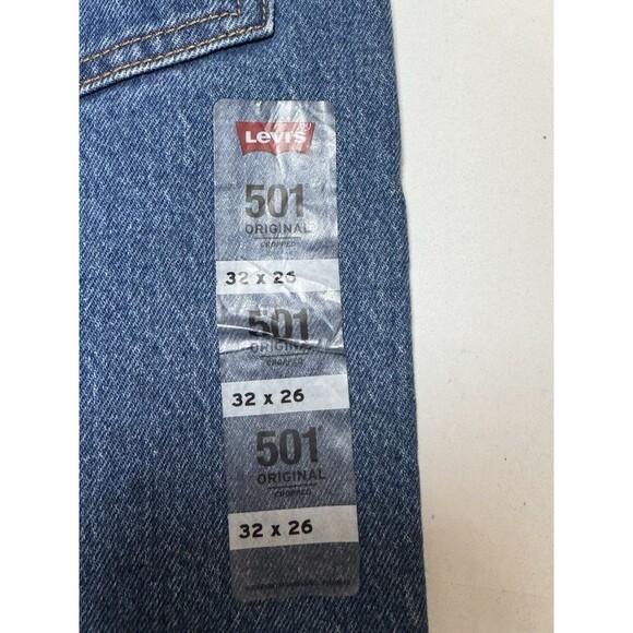 Levi's 501 Jeans Womens 32 X 26 Cropped Straight Leg High Rise Distressed - Picture 9 of 15